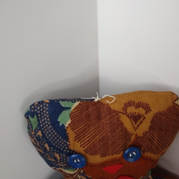 Handmade Patchwork Hen, Girl and Bear?? Plush Pillows - Picture 8 of 13